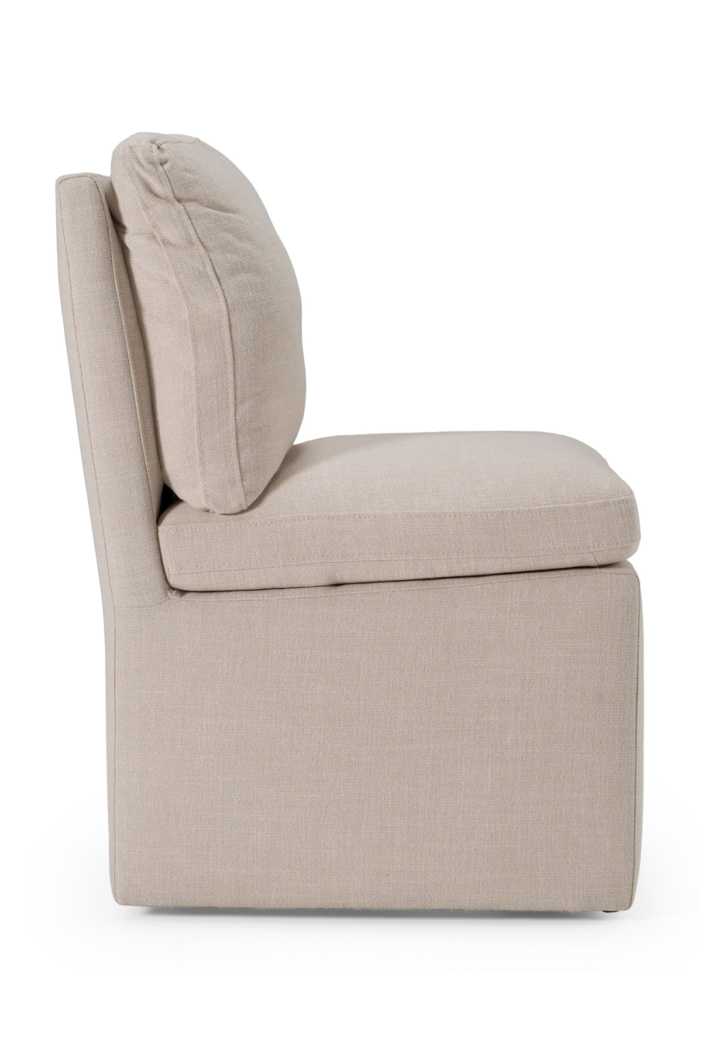 Beige Wheeled Dining Chair | OROA Modern Adrian | Oroa.com