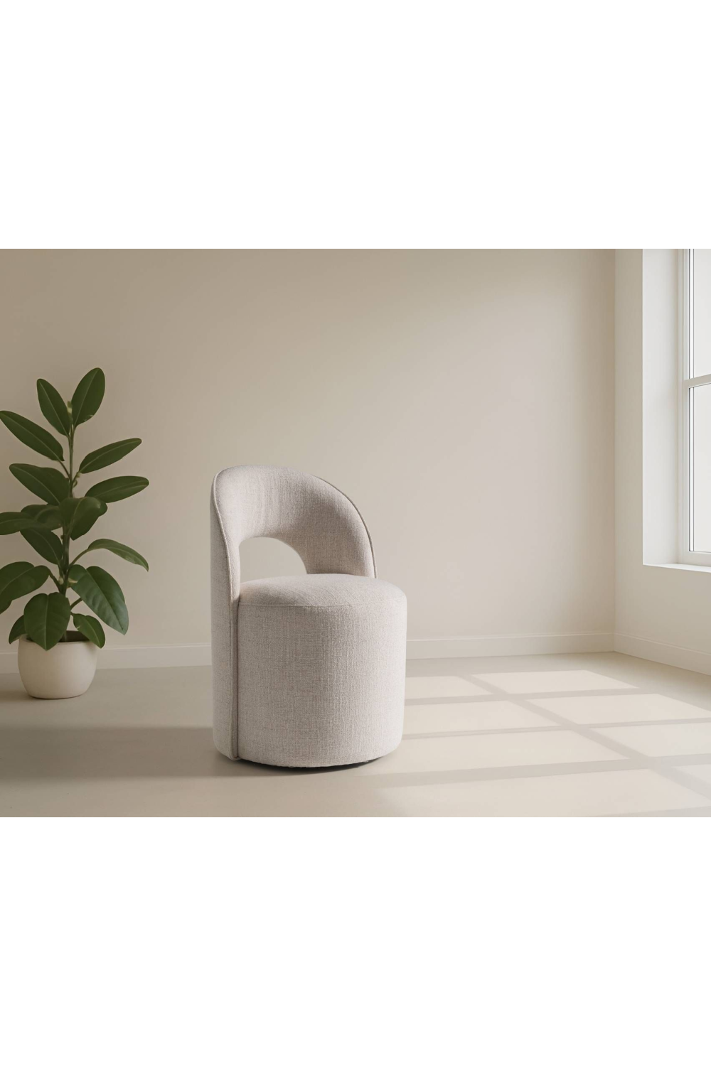 Cream Swivel Dining Chair | Oroa.com