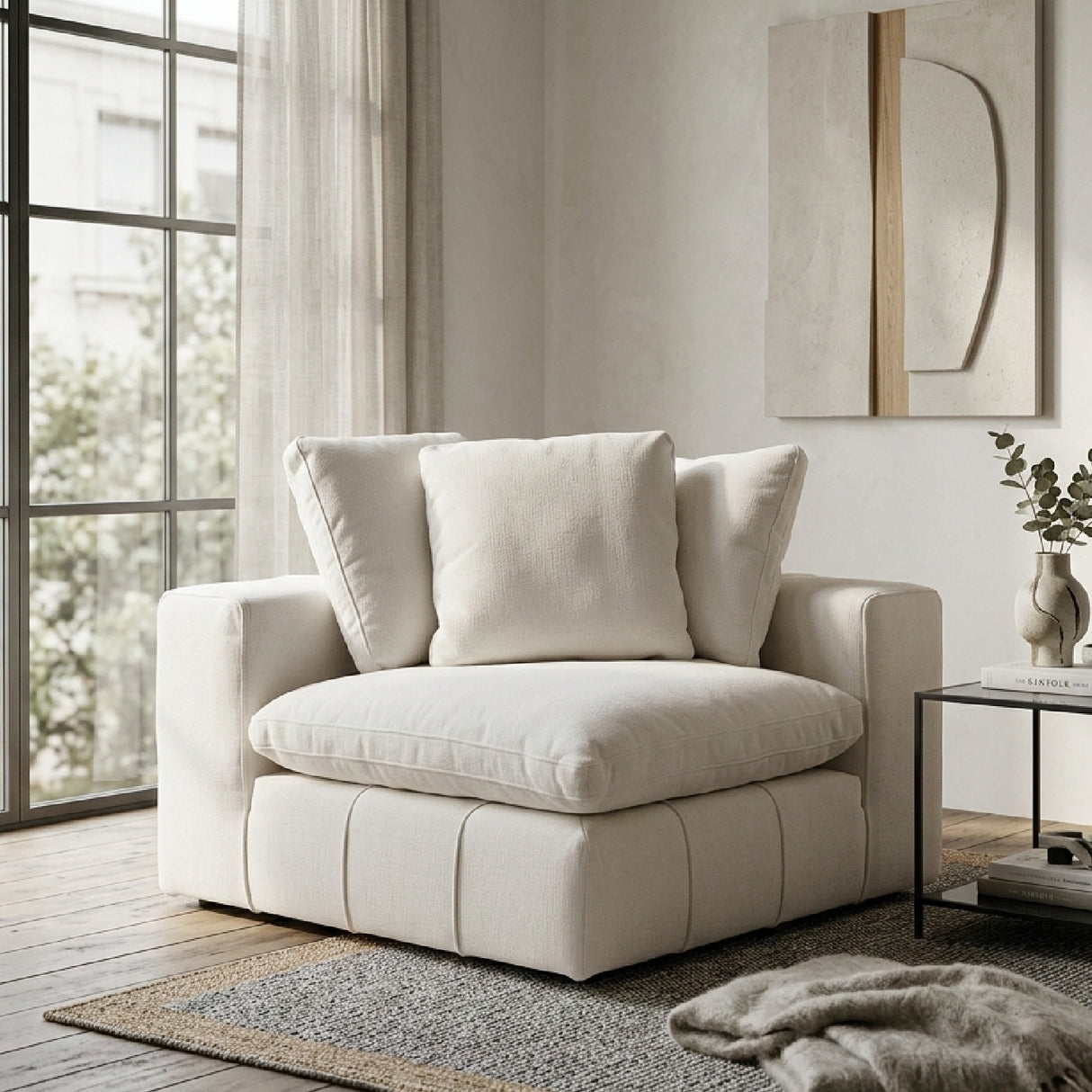 White Modular Corner Sofa | Oroa.com