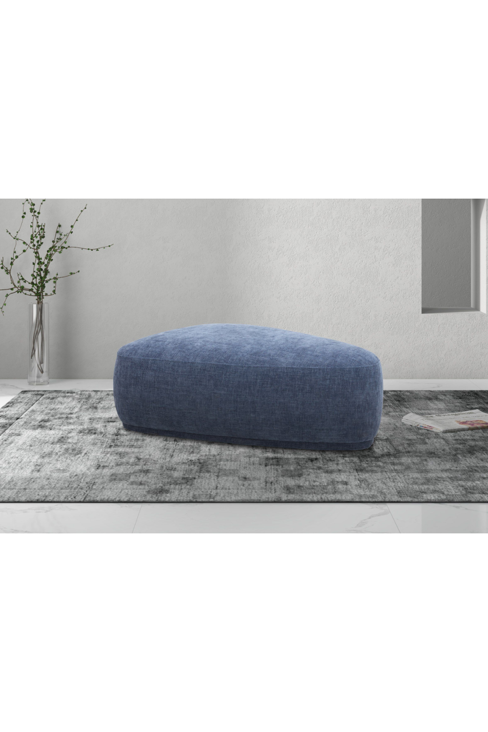 Blue Free-form Ottoman | OROA Modern Kinsey | Oroa.com