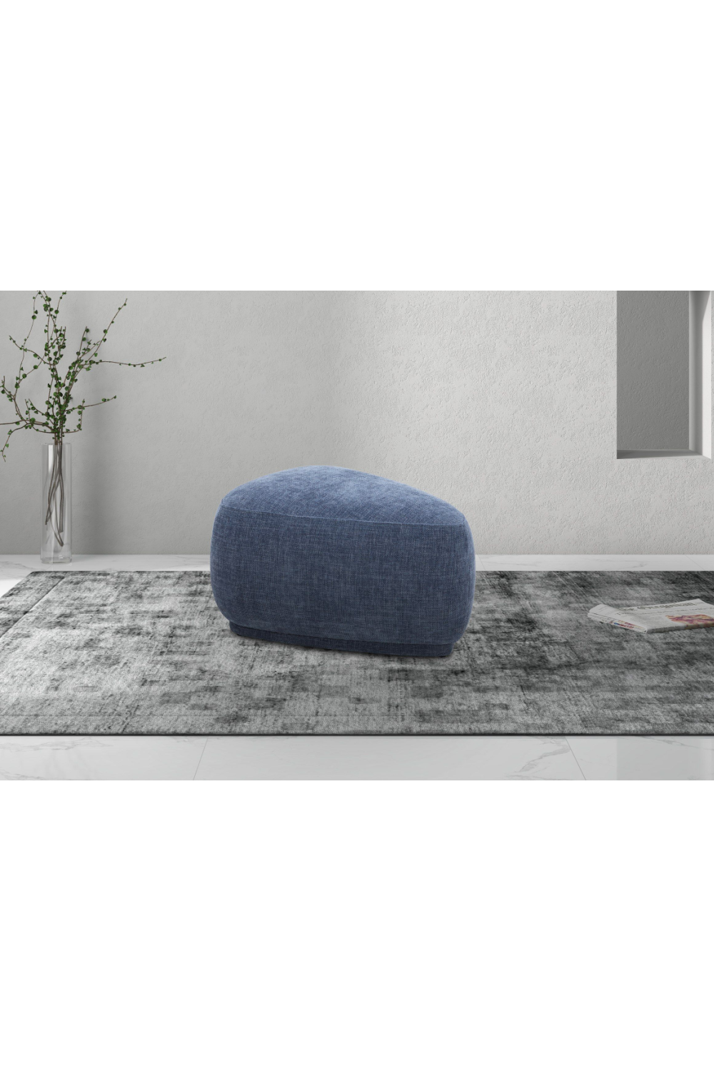 Blue Free-form Ottoman | OROA Modern Kinsey | Oroa.com