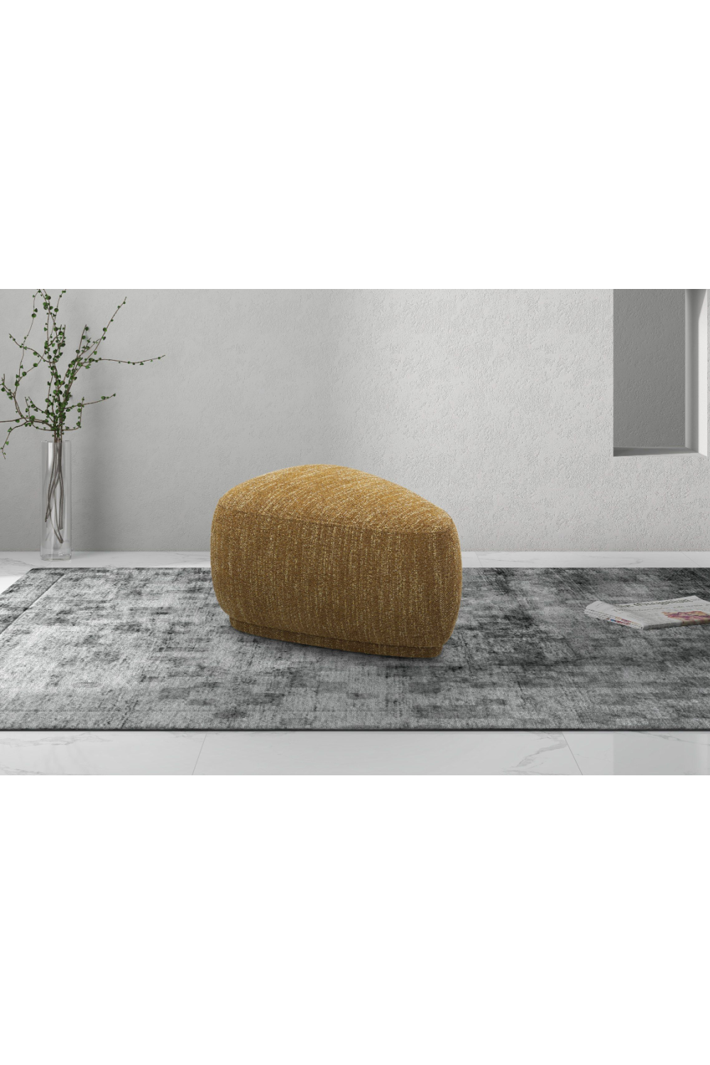 Yellow Free-form Ottoman | Oroa.com