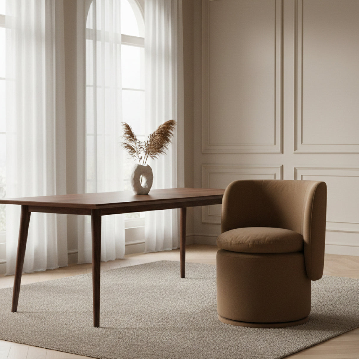 Rounded Swivel Dining Chair | Oroa.com