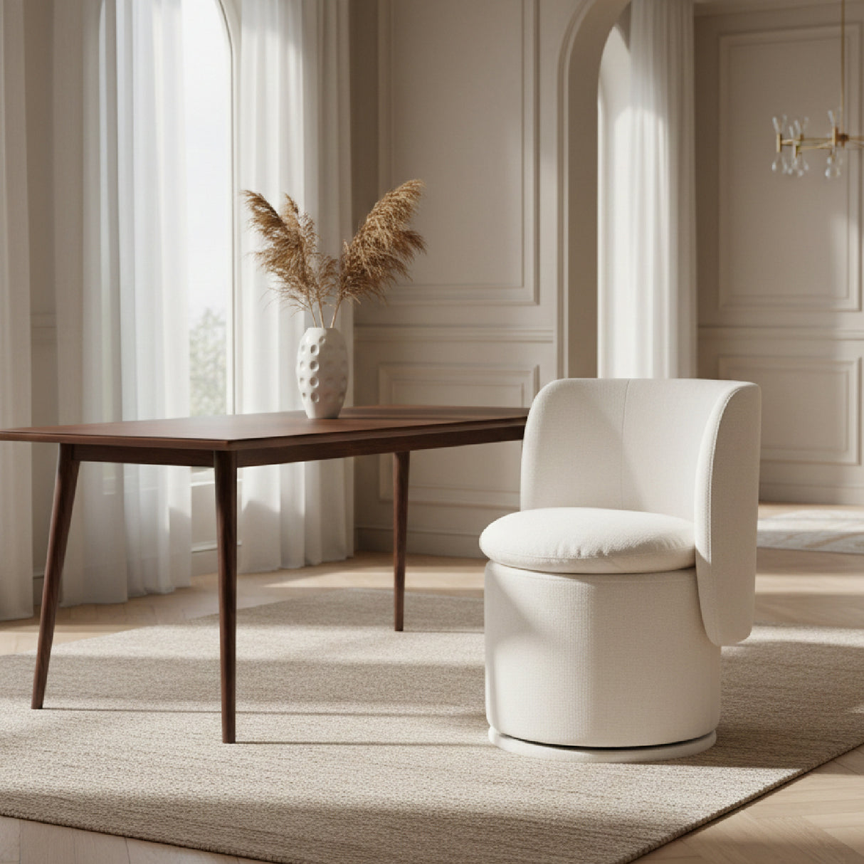 Rounded Swivel Dining Chair | Oroa.com