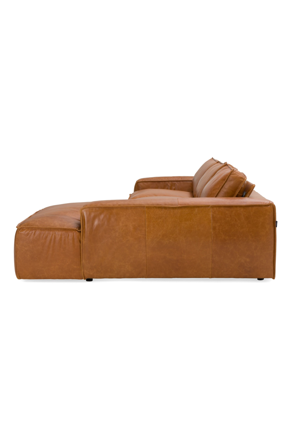 Brown Leather Sectional Sofa | OROA Modern Cambria | Oroa.com