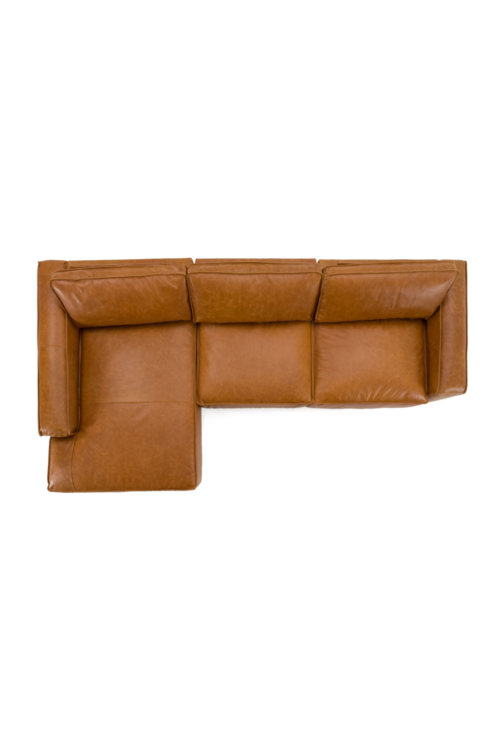 Brown Leather Sectional Sofa | OROA Modern Cambria | Oroa.com