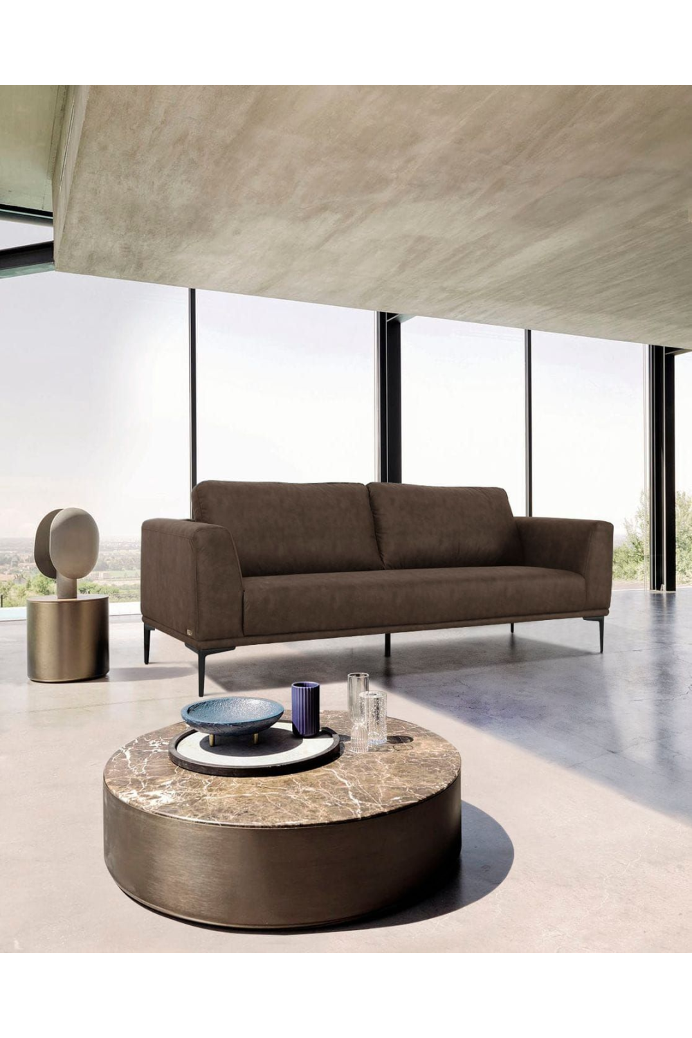 Brown Fabric Sofa | OROA Modern Jada | Oroa.com