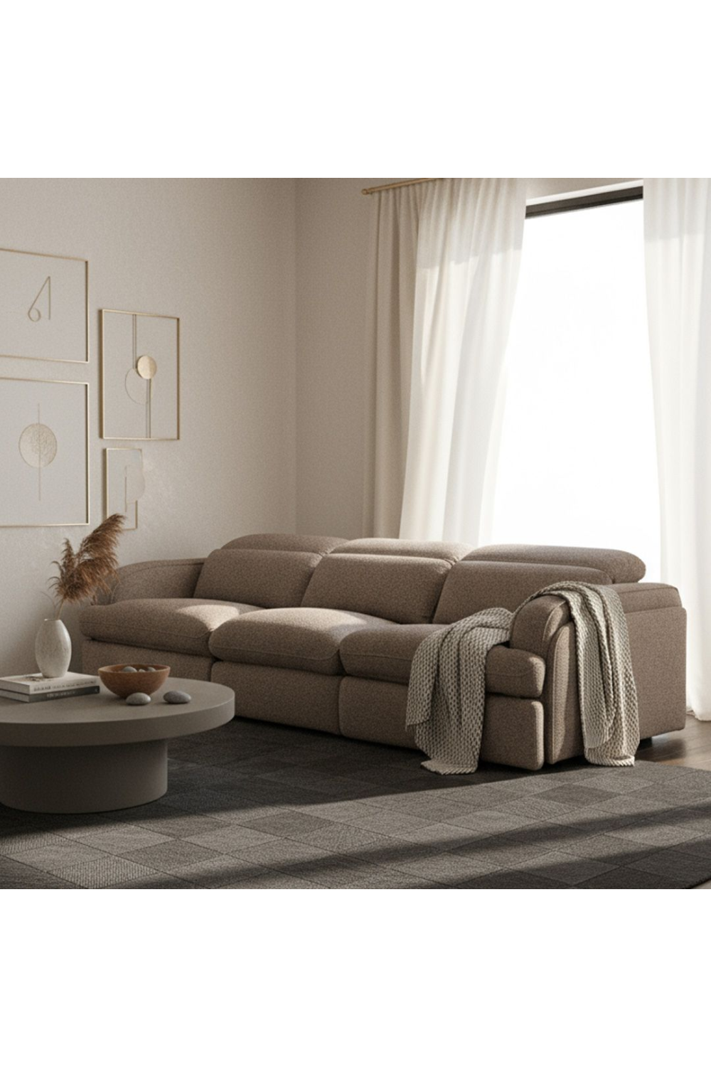 3-Piece Sectional Recliner Sofa | OROA Modern Ambler | Oroa.com