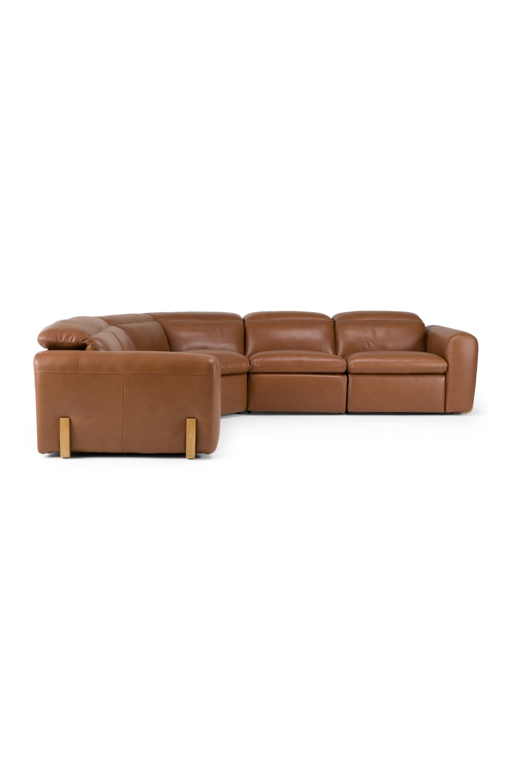 Brown Leather Sectional Recliner Sofa | OROA Modern Conrad | Oroa.com