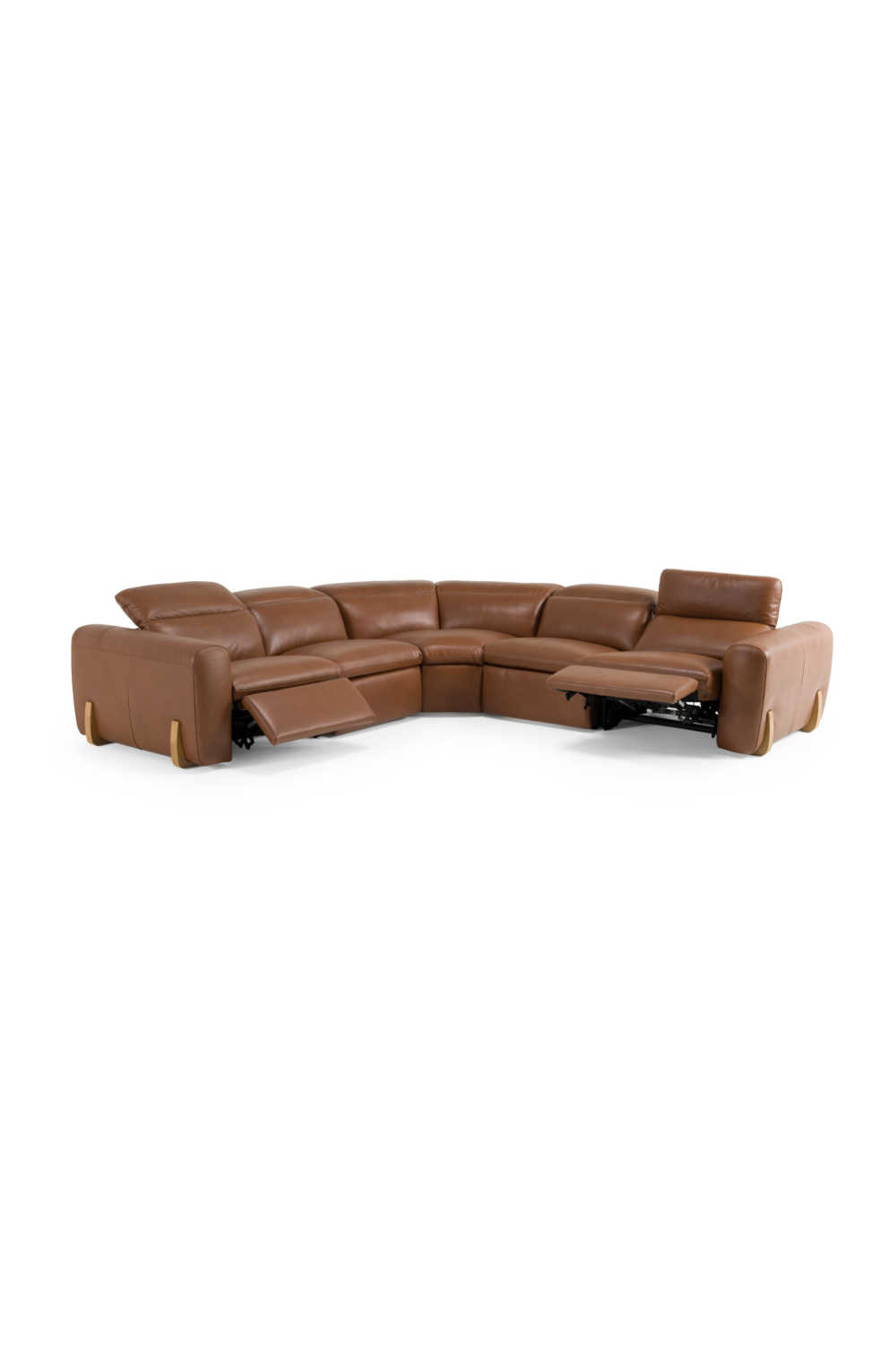 Brown Leather Sectional Recliner Sofa | OROA Modern Conrad | Oroa.com