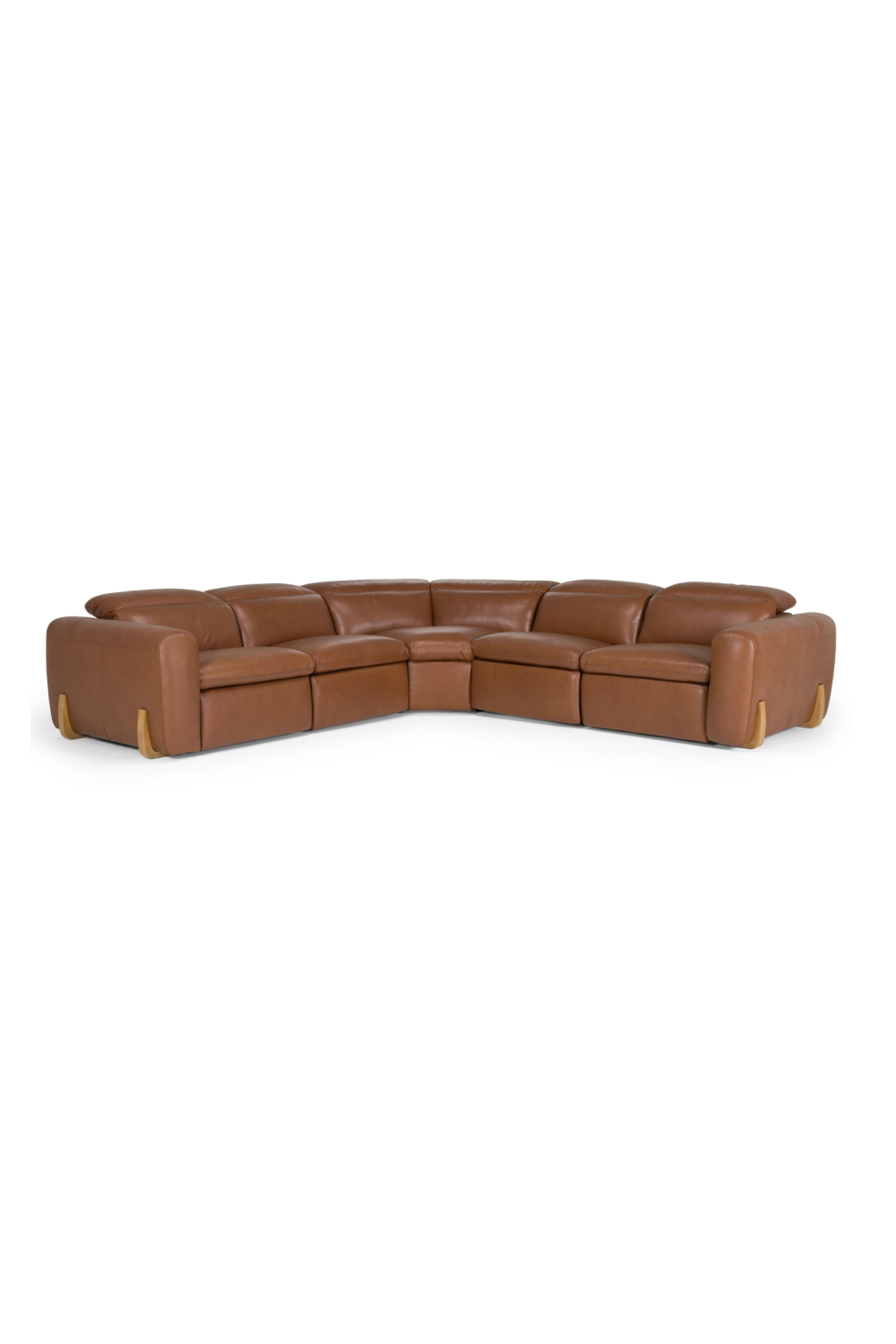 Brown Leather Sectional Recliner Sofa | OROA Modern Conrad | Oroa.com