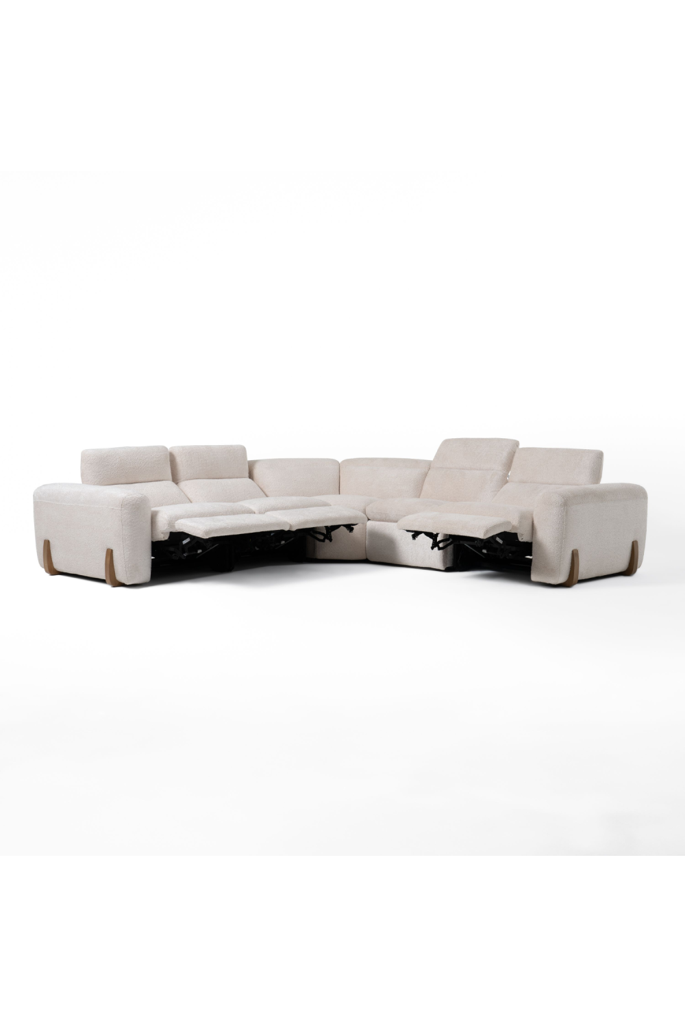 Beige Fabric Sectional Recliner Sofa | OROA Modern Conrad | Oroa.com