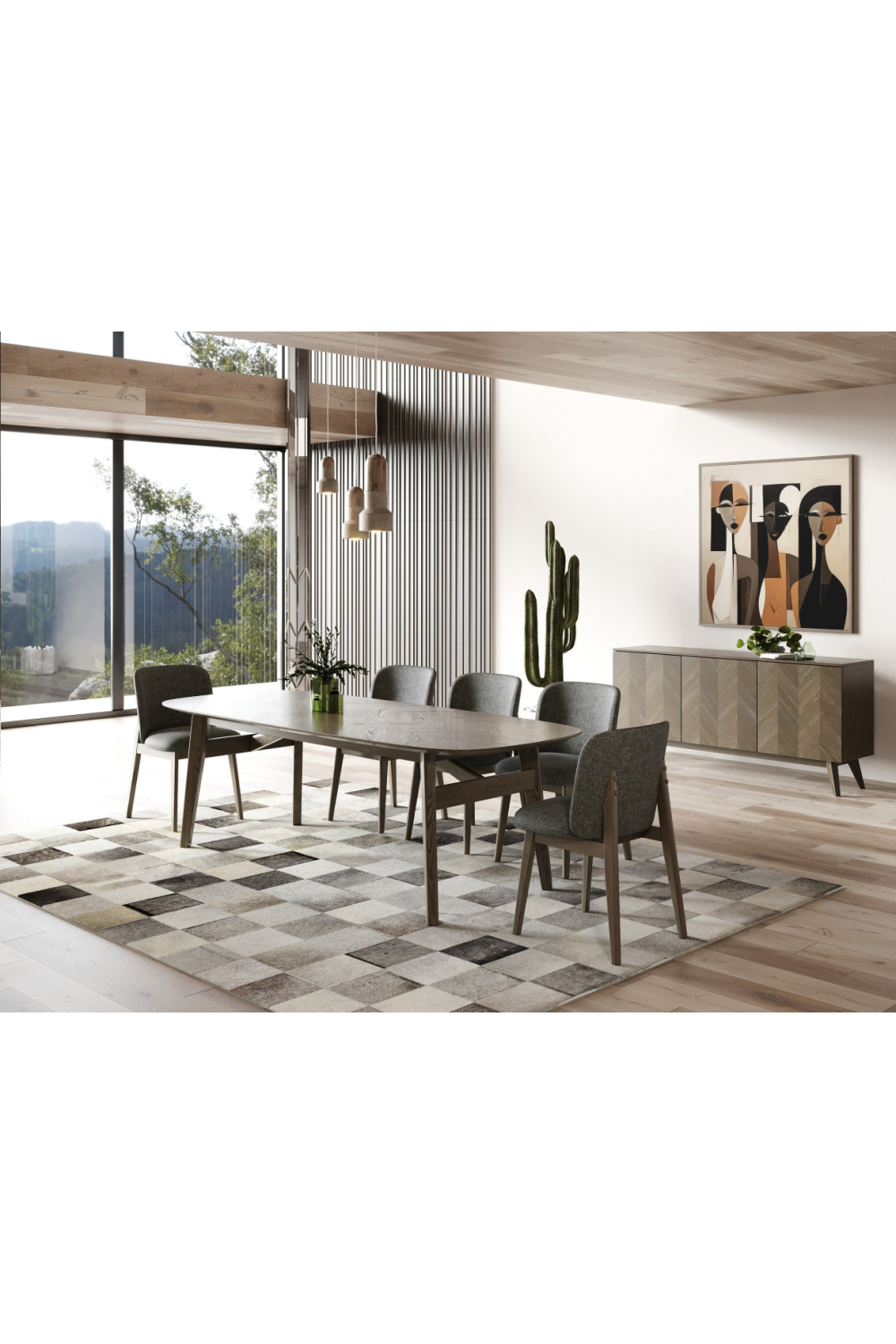 Wooden 3-Door Sideboard | Oroa.com