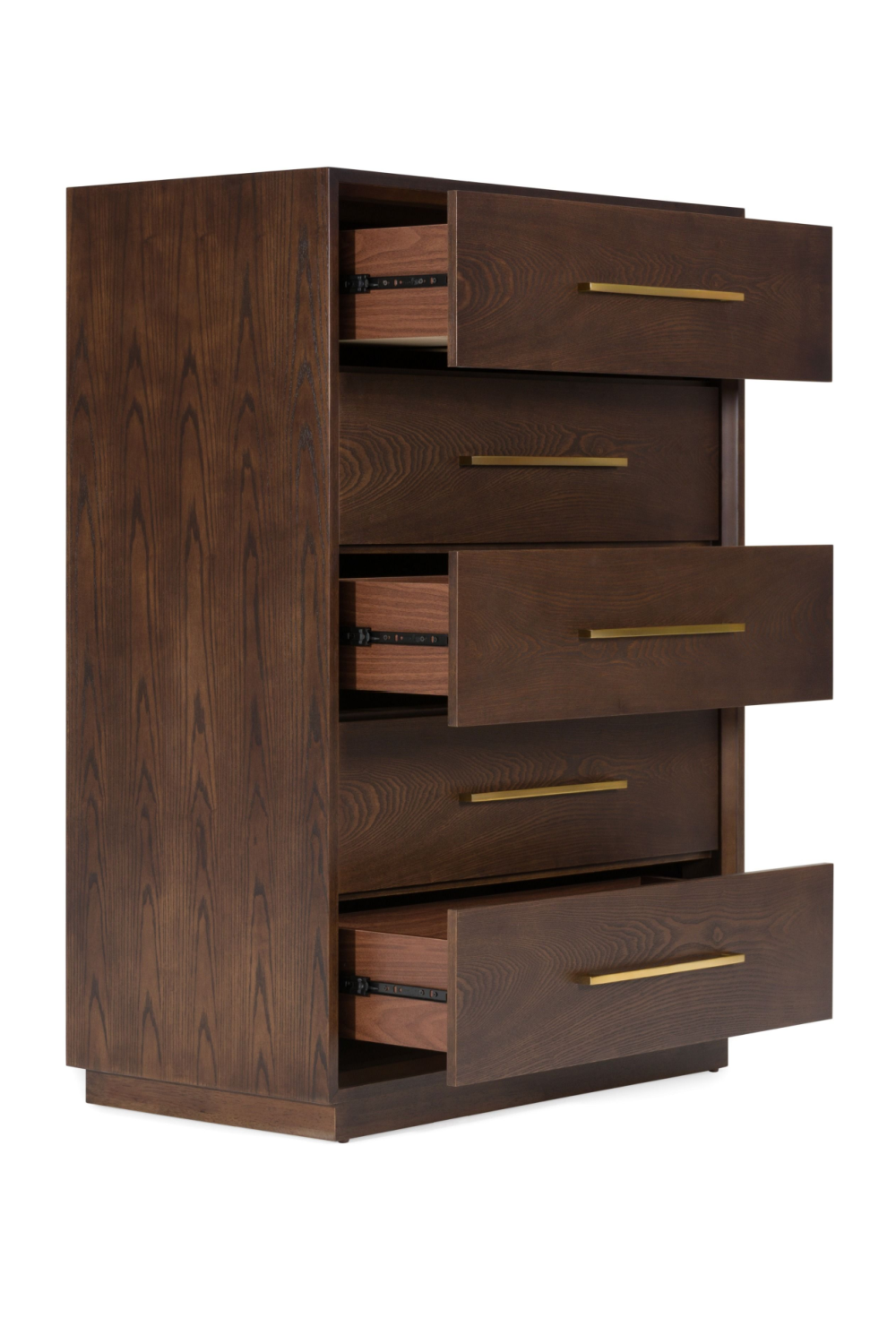 Brown Oak 5-Drawer Chest | Oroa.com