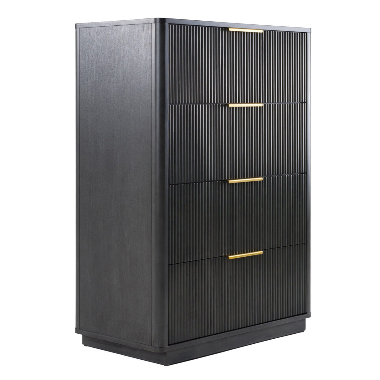 Reeded Wood 4-Drawer Chest | Oroa.com