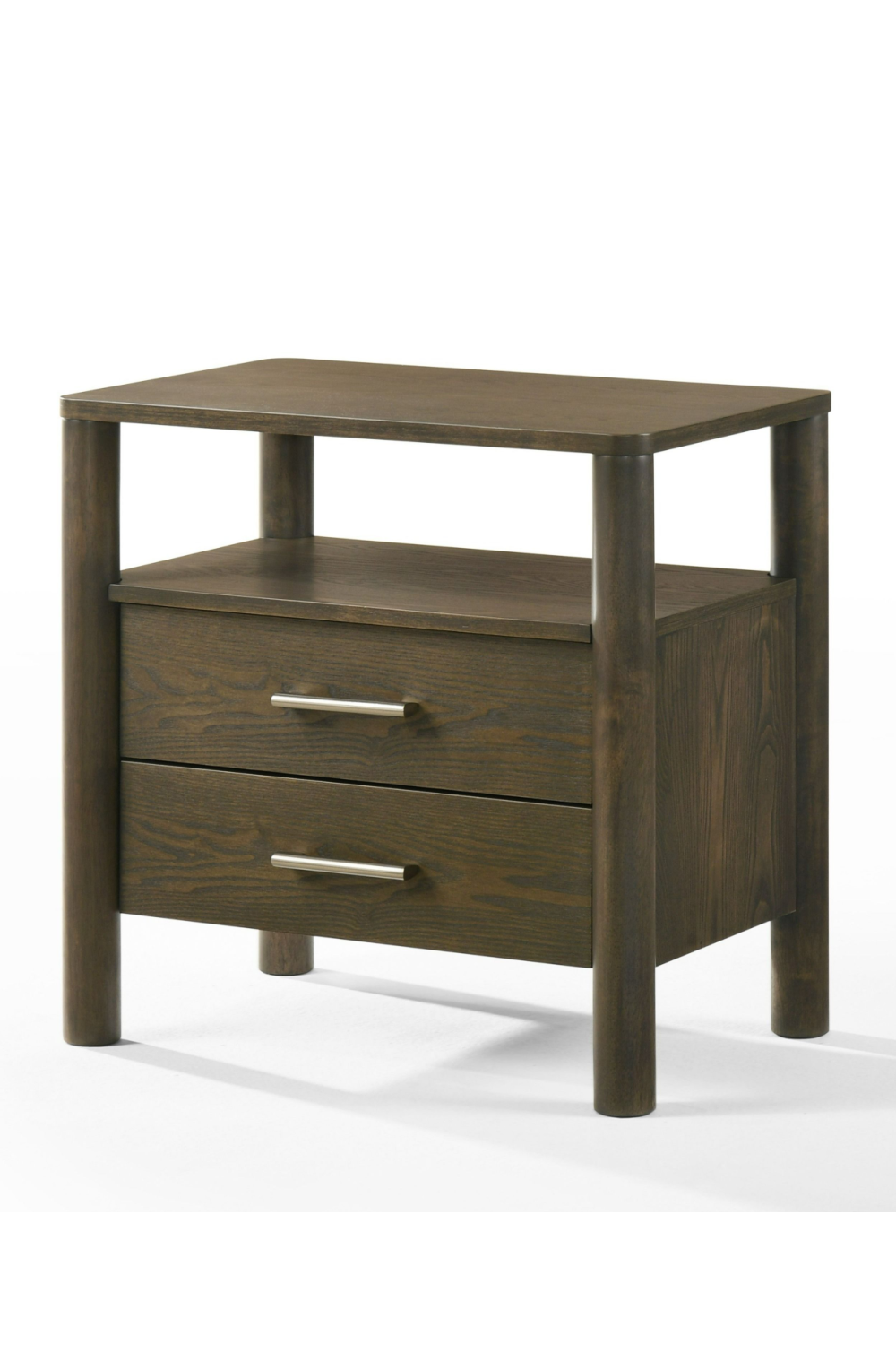 Solid Wood 2-Drawer Nightstand | Oroa.com