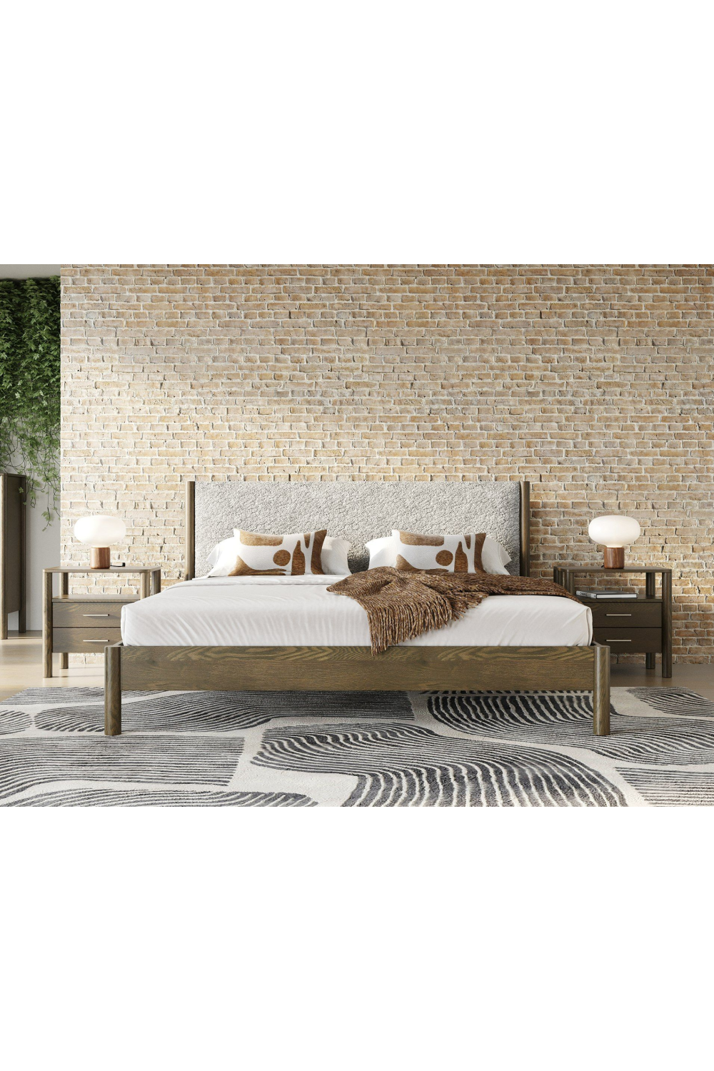 Solid Wood 2-Drawer Nightstand | Oroa.com