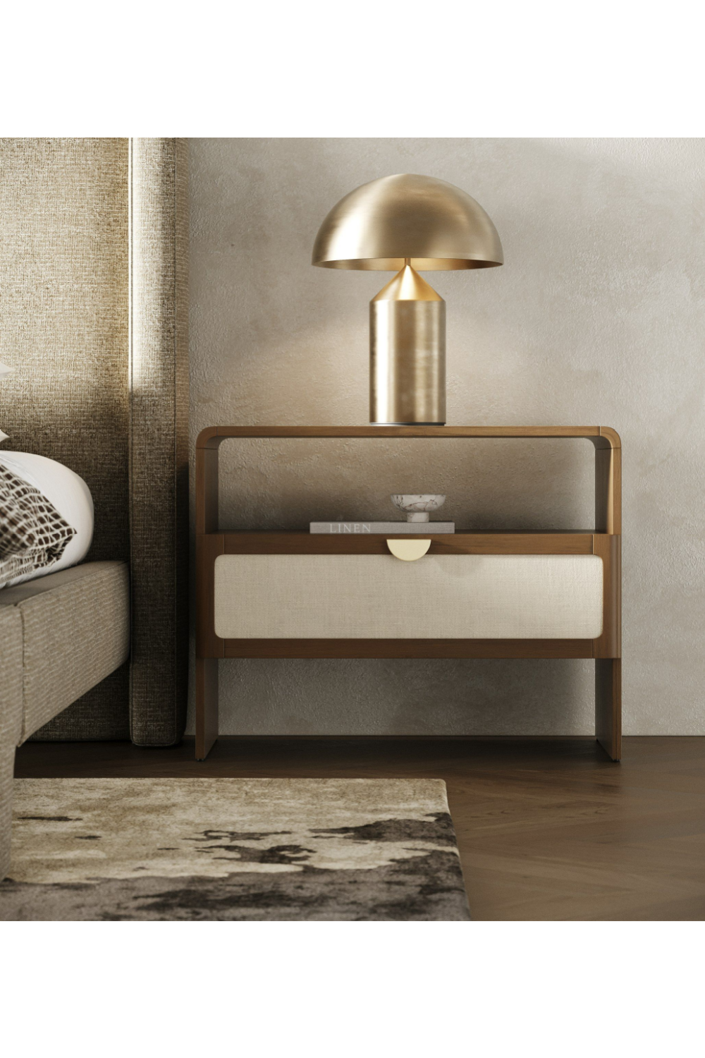 Natural Burlap Nightstand | Oroa.com