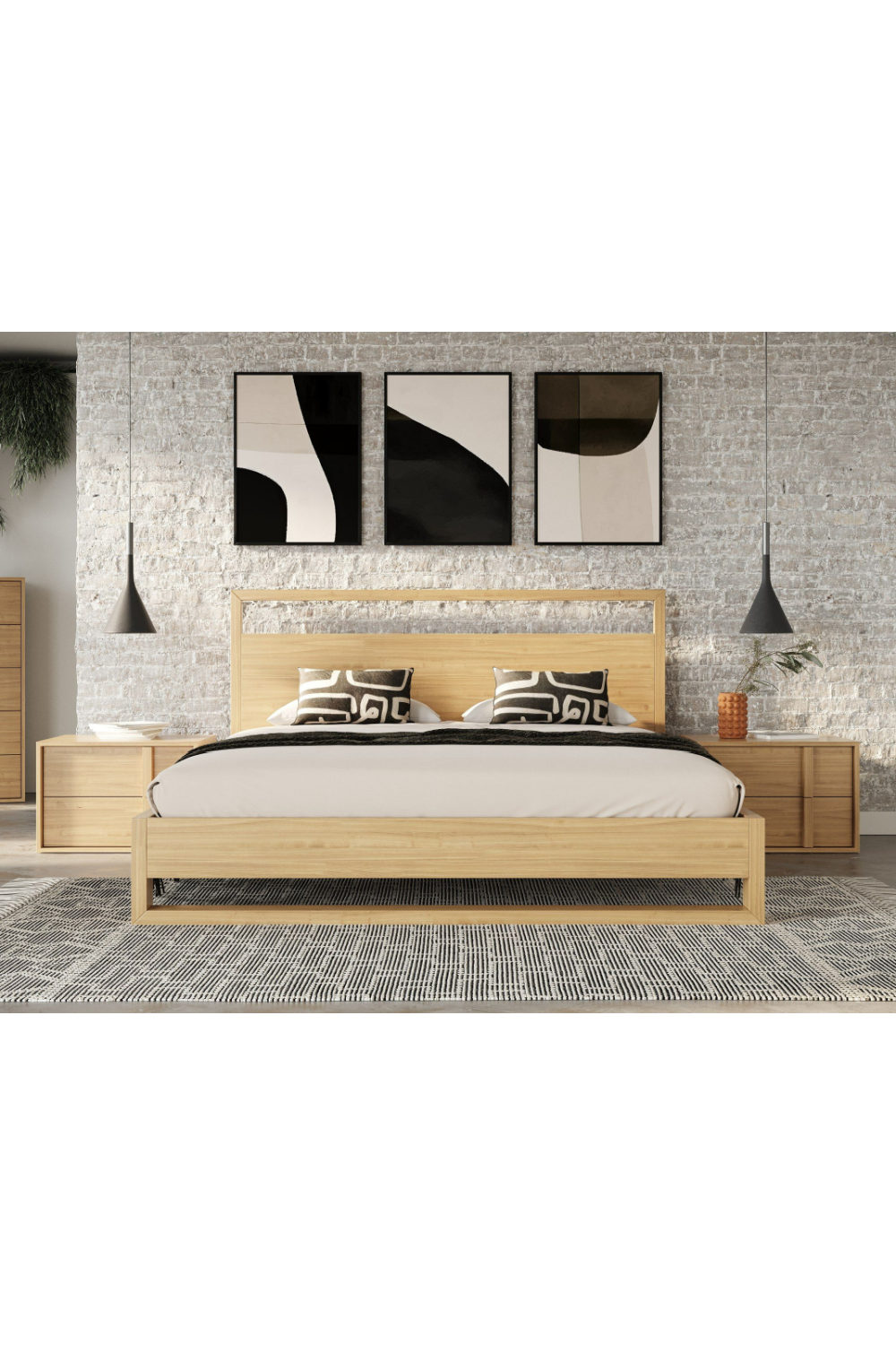 Natural Oak Minimalist Bed | OROA Modern Berlin | Oroa.com