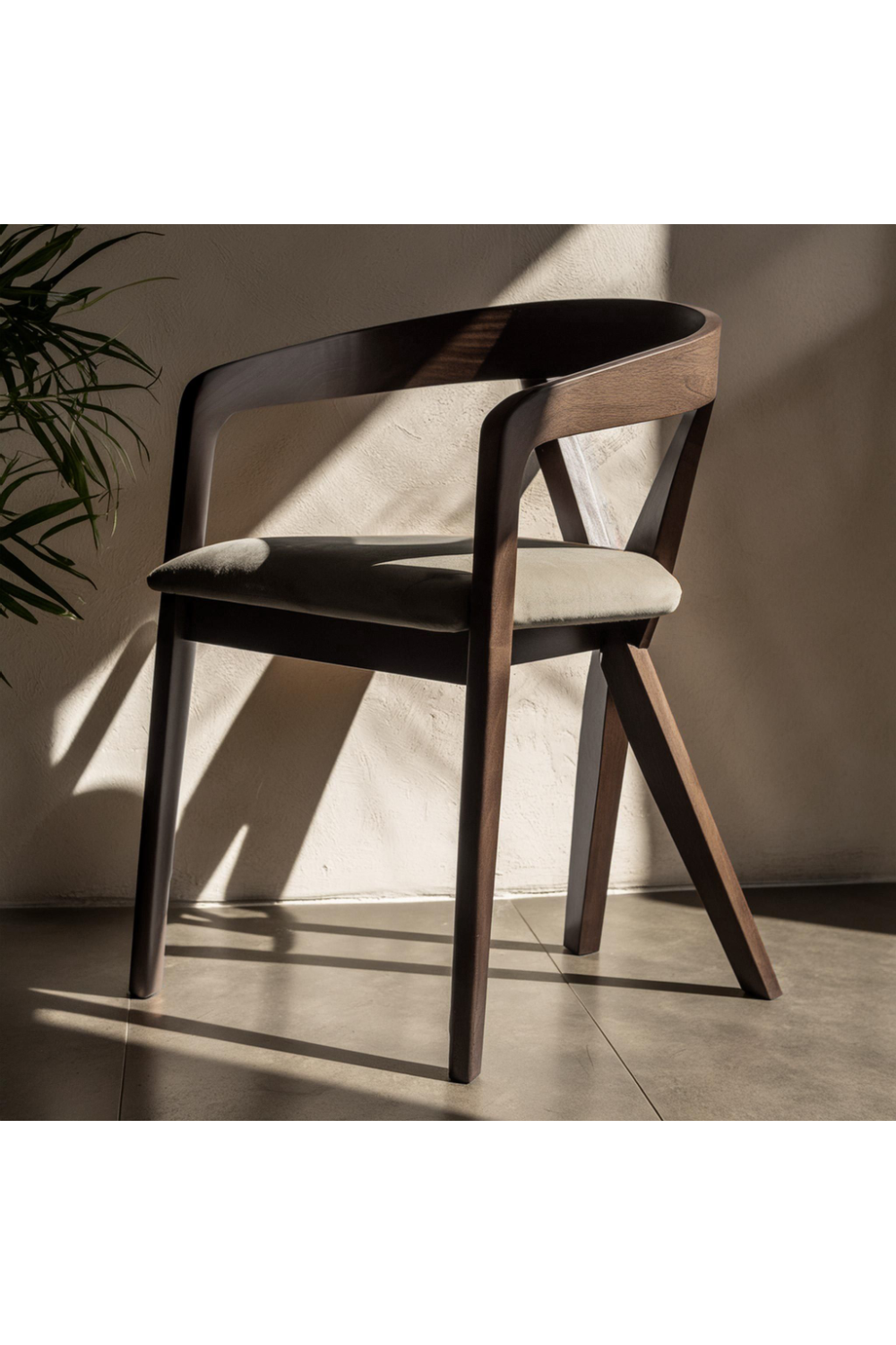 Cross-Back Wooden Dining Chair | OROA Modern Weiss