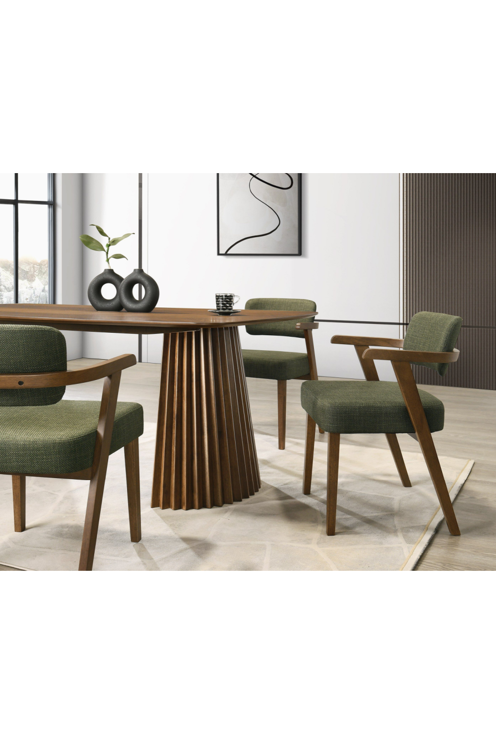 Herringbone Walnut Dining Table | Oroa.com
