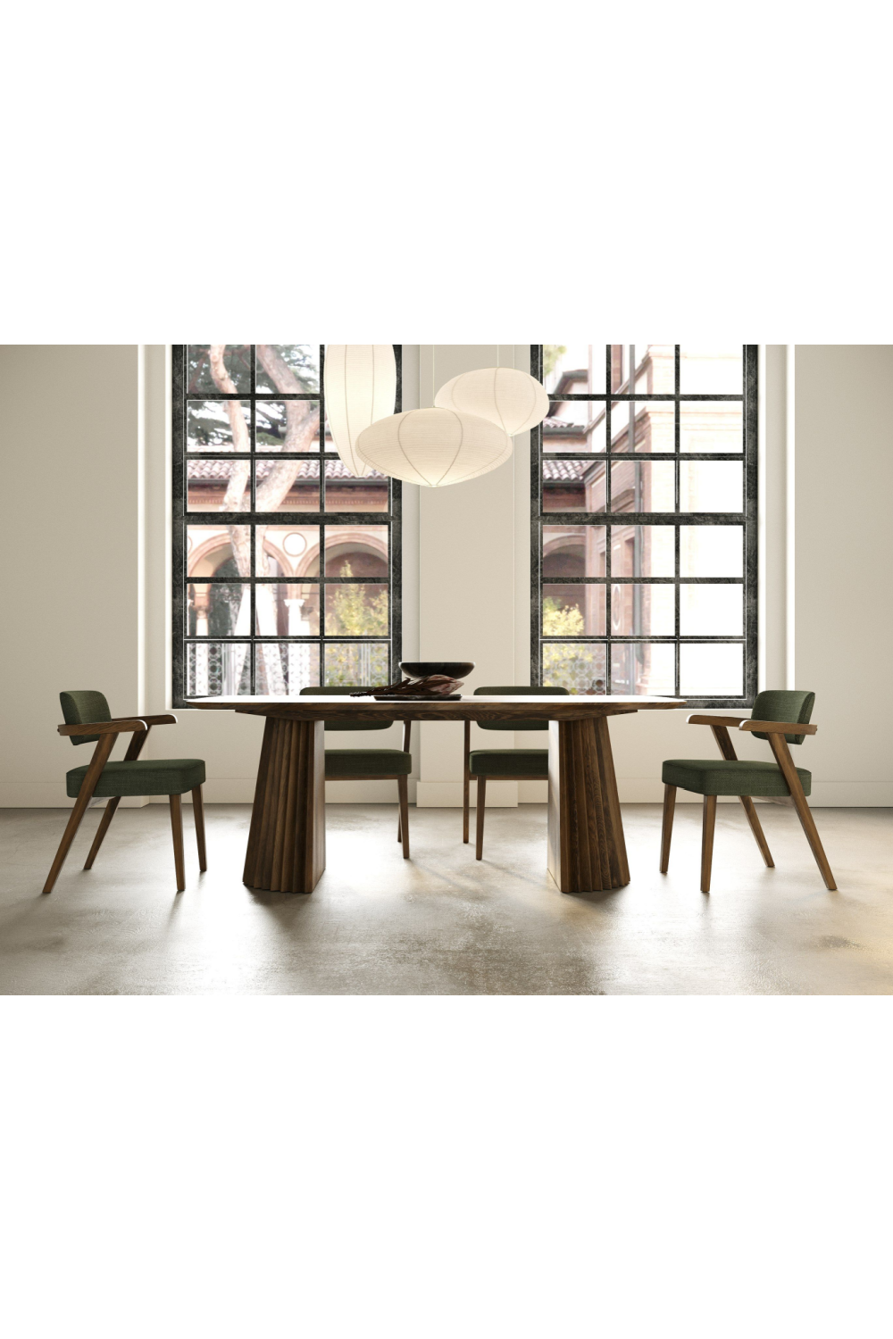 Herringbone Walnut Dining Table | Oroa.com