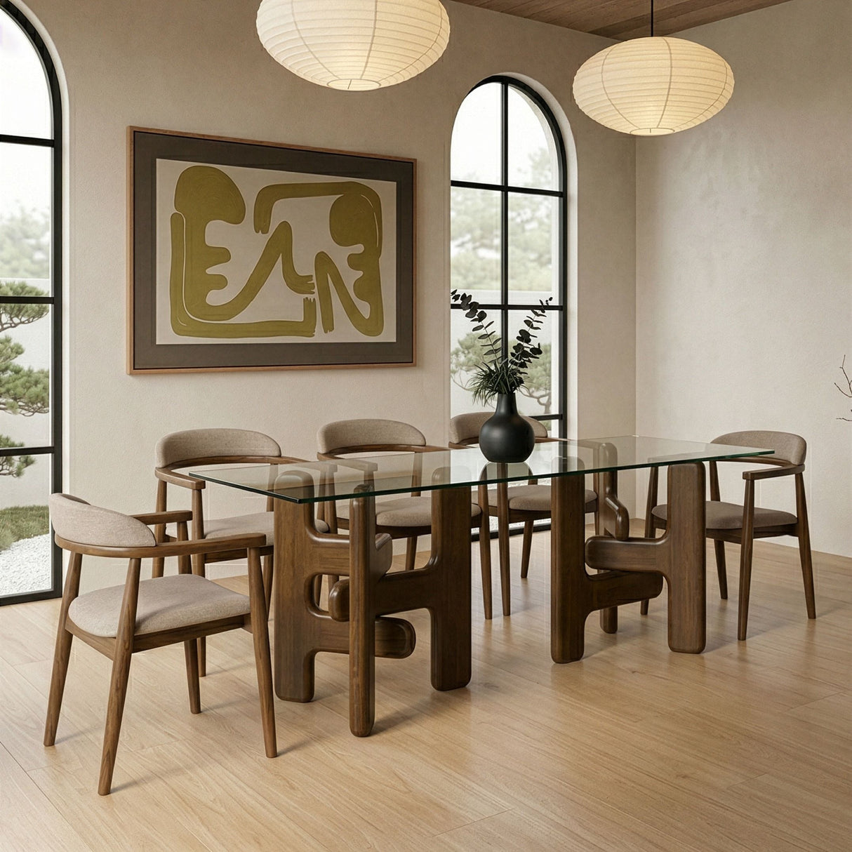 Modern European furniture - Clear Glass Dining Table - www.oroa.com | Oroa.com