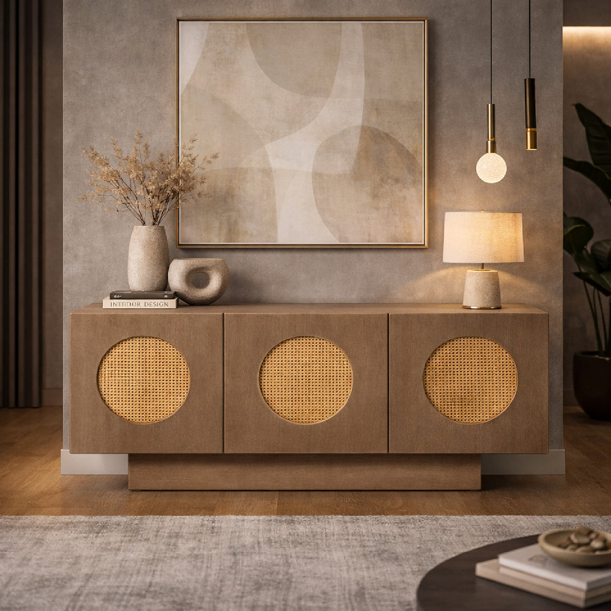 White Oak 3-Door Sideboard | Oroa.com