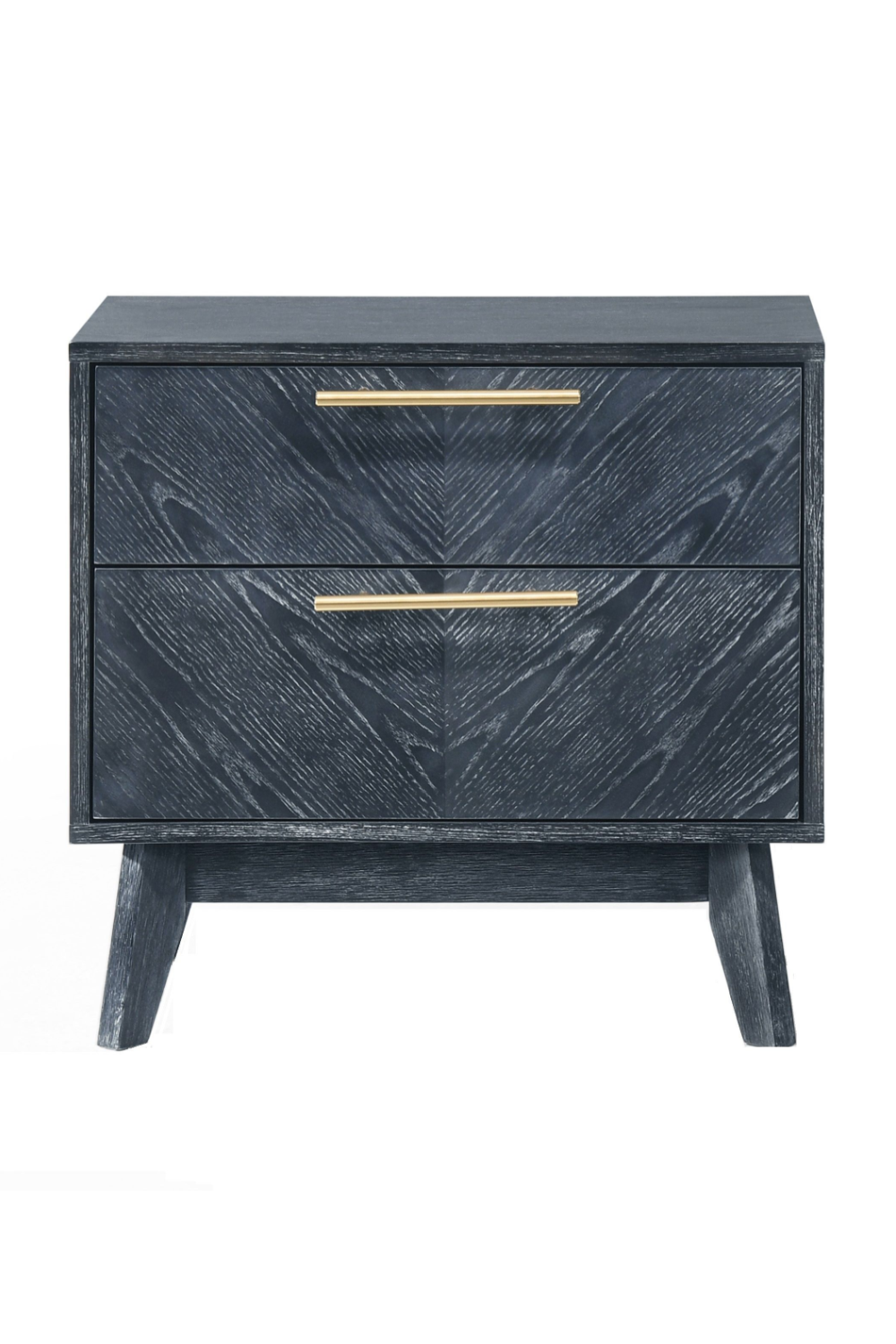 Gray Ash 2-Drawer Nightstand | Oroa.com