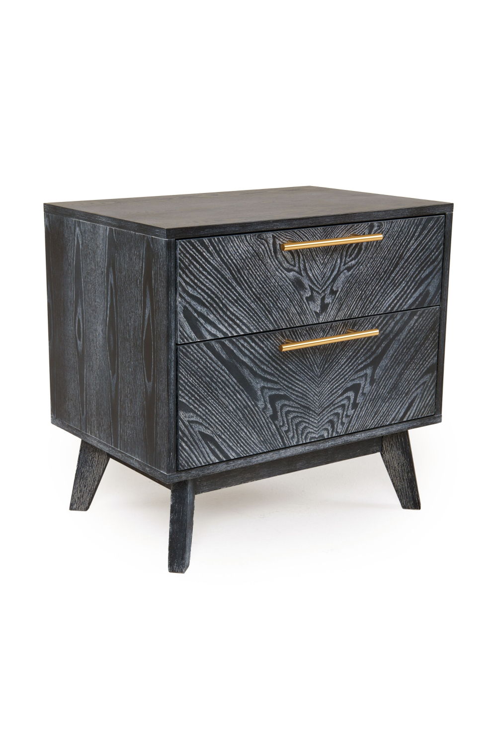 Gray Ash 2-Drawer Nightstand | Oroa.com