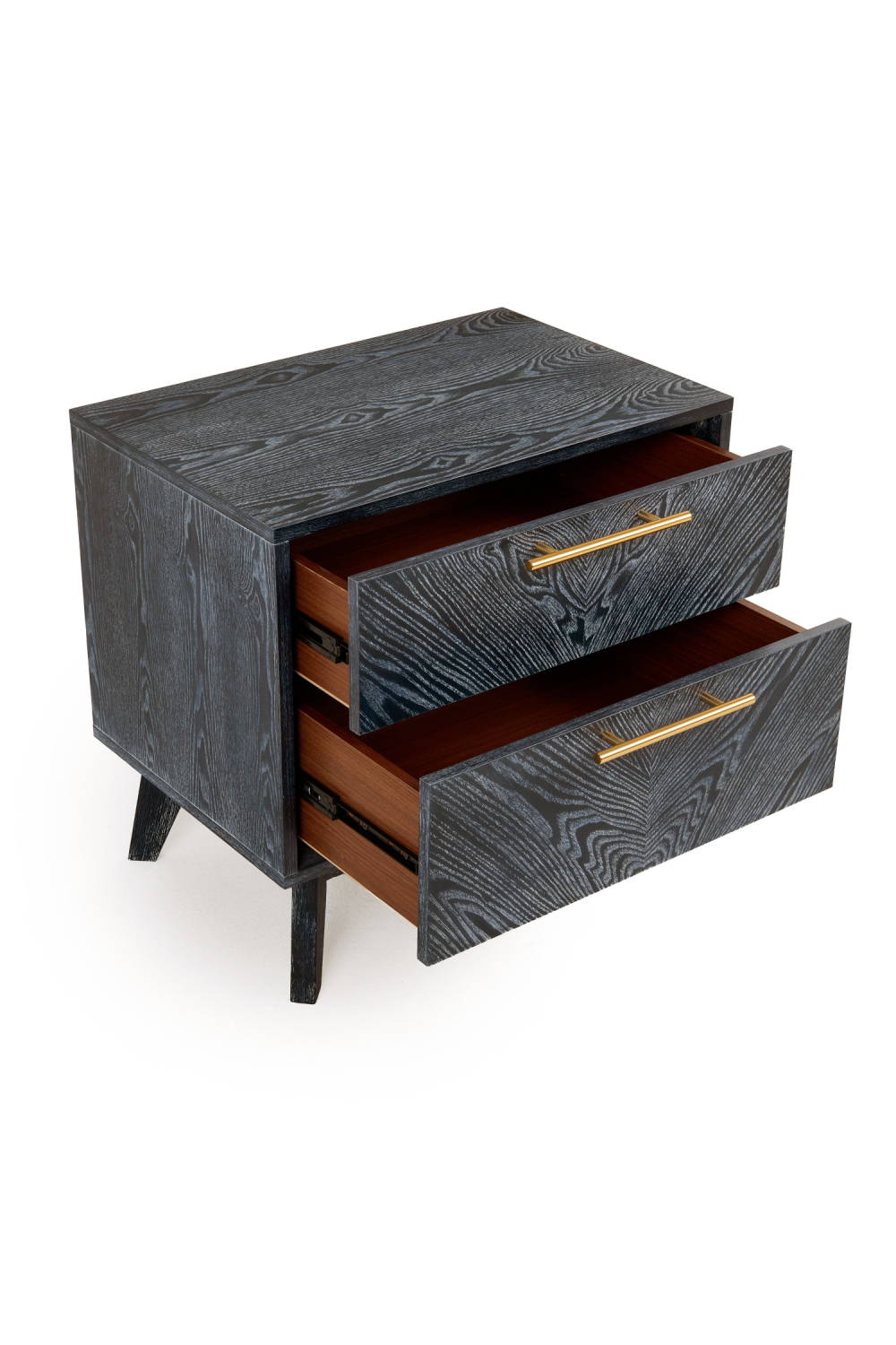 Gray Ash 2-Drawer Nightstand | Oroa.com