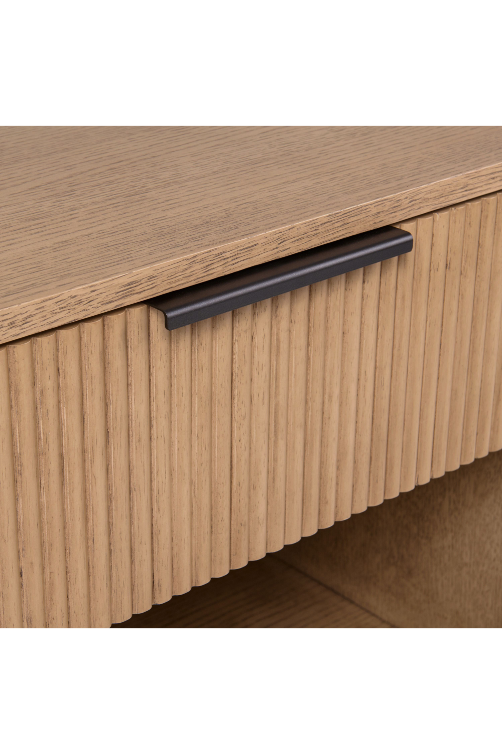 Reeded Wood 1-Drawer Nightstand | Oroa.com