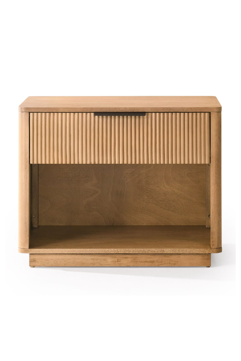 Reeded Wood 1-Drawer Nightstand | Oroa.com