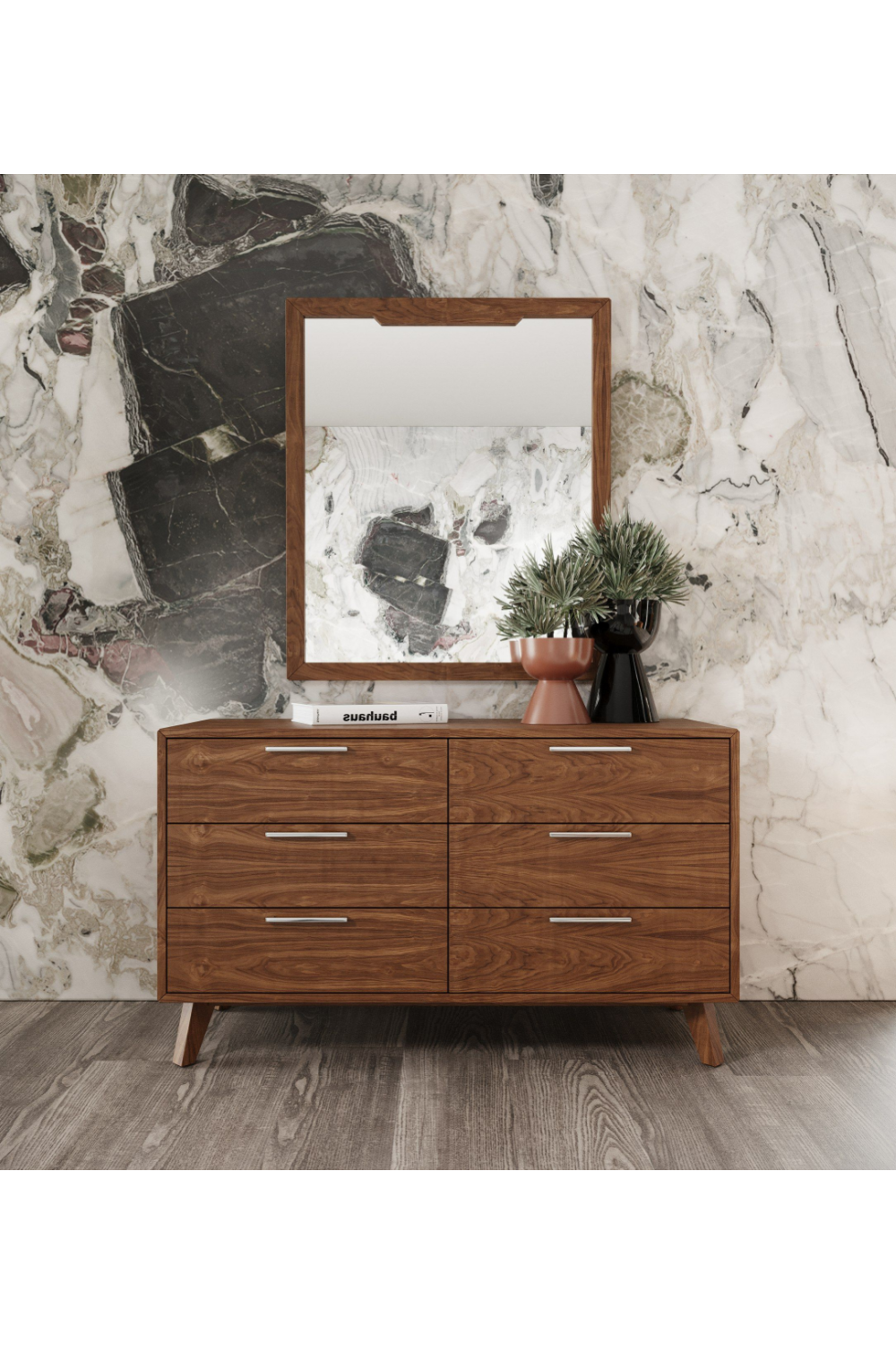 6-Drawer Walnut Dresser | OROA Modern Soria | Oroa.com