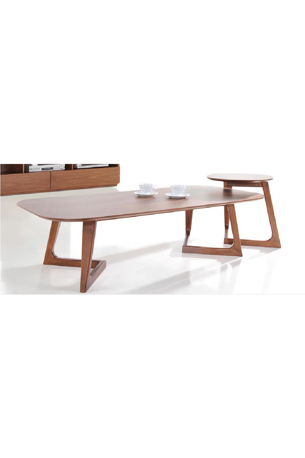 V-Shaped Base Walnut End Table | OROA Modern Jett | Oroa.com