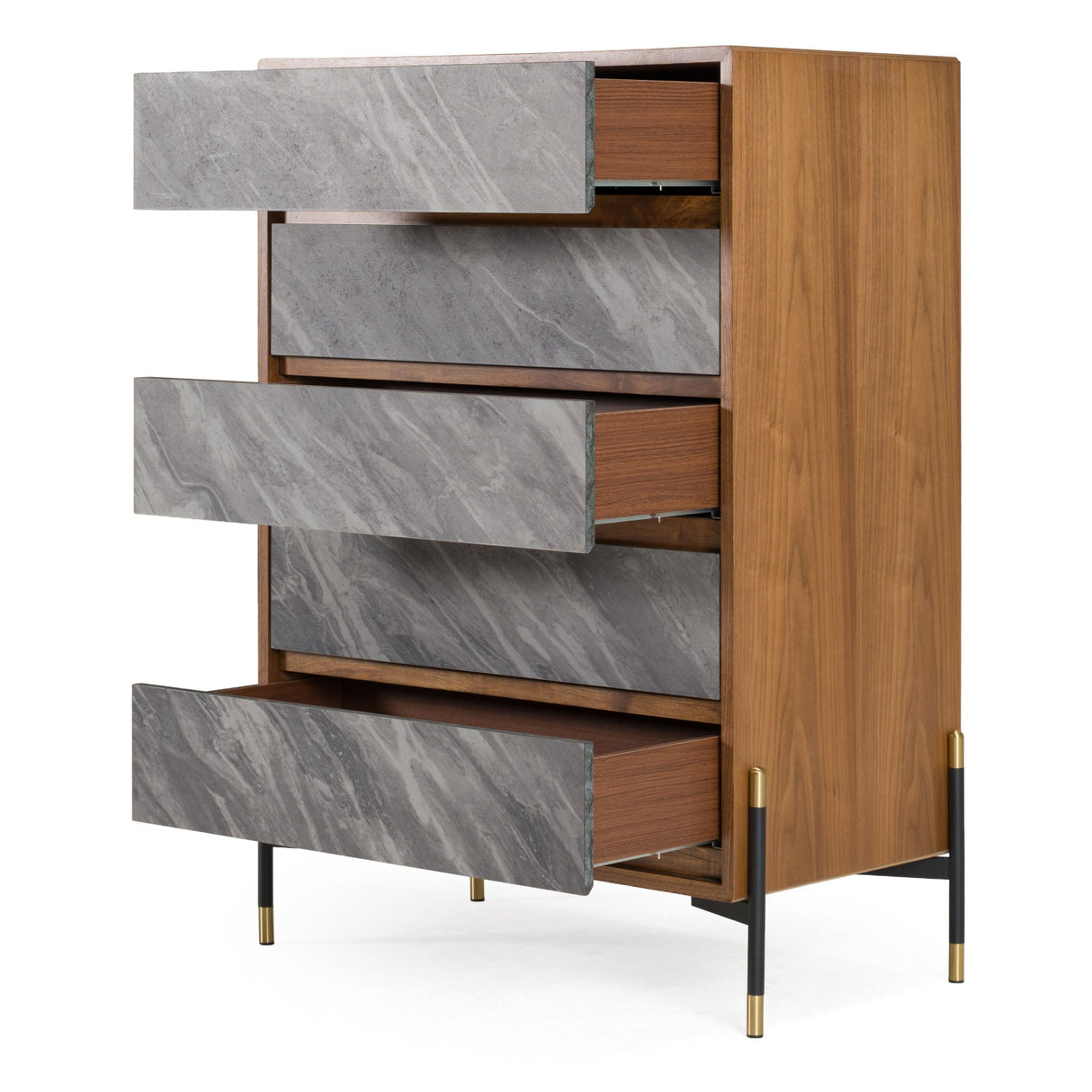 Volcanic Slate 5-Drawer Chest | Oroa.com