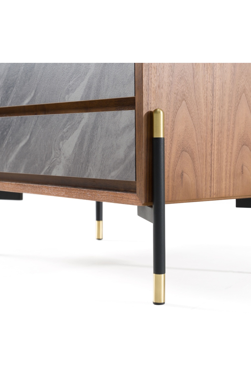 Volcanic Slate 2-Drawer Nightstand | Oroa.com