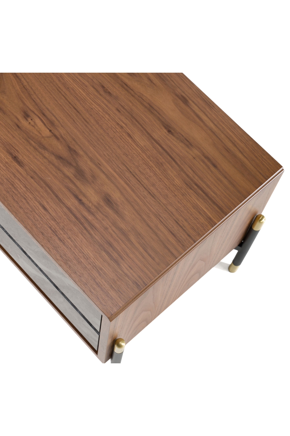 Volcanic Slate 2-Drawer Nightstand | OROA Modern Metcalf | Oroa.com