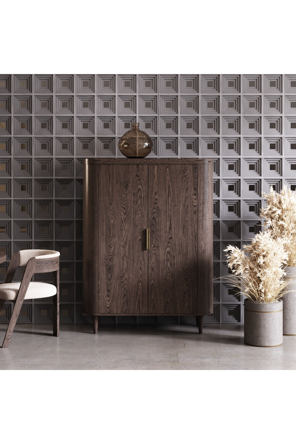 Oak 2-Door Tall Sideboard | Oroa.com