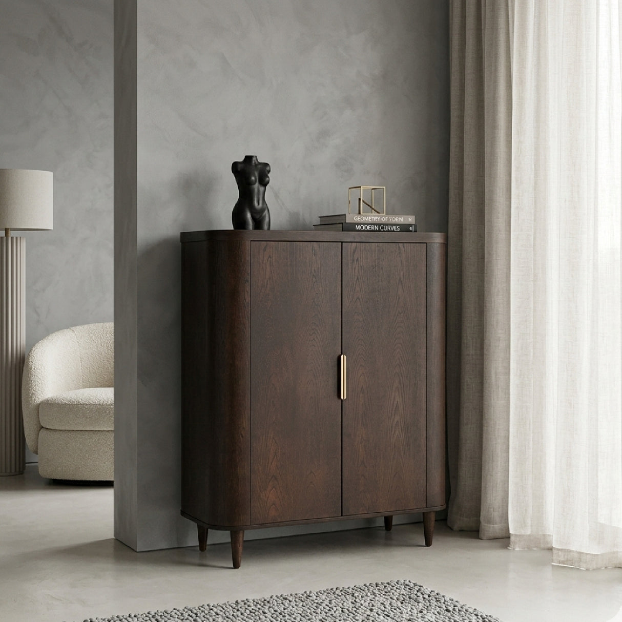 Oak 2-Door Tall Sideboard | Oroa.com