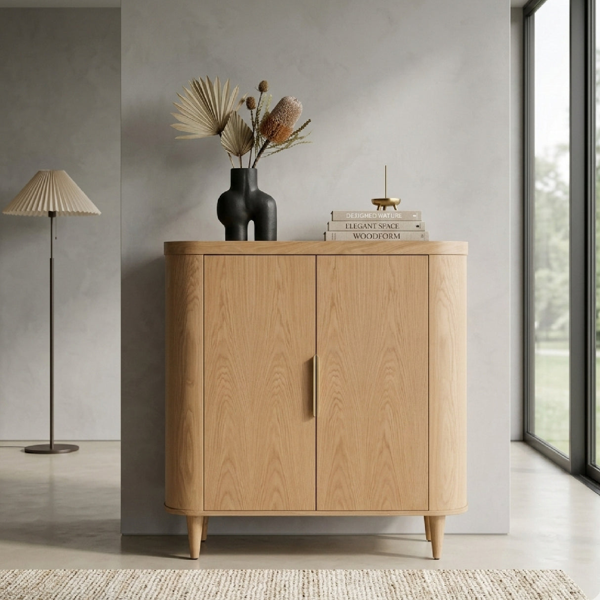 Oak 2-Door Tall Sideboard | Oroa.com