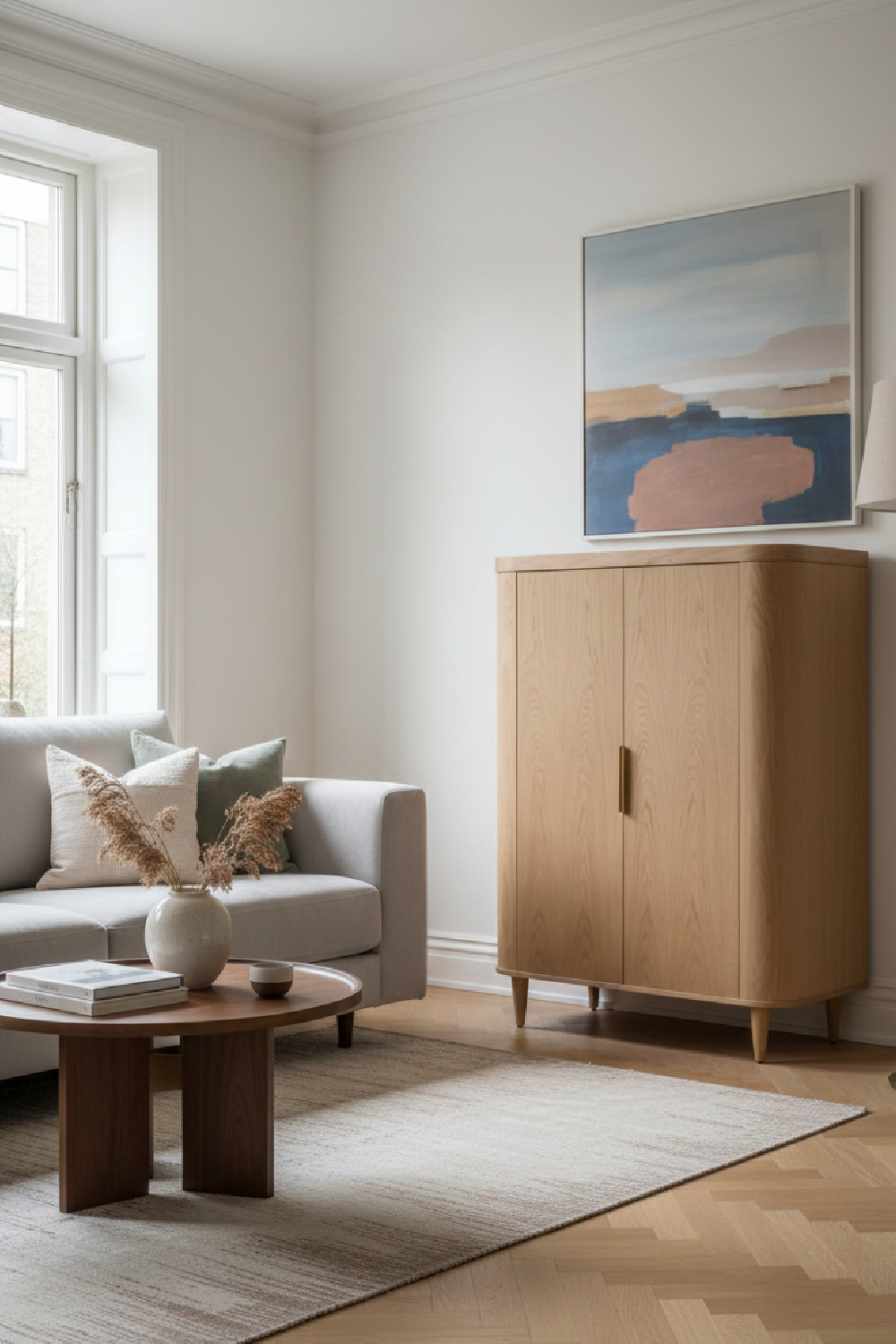 Oak 2-Door Tall Sideboard | Oroa.com