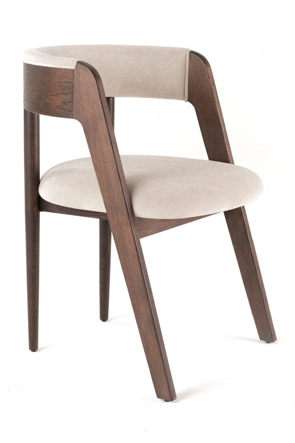 Rounded-Back Walnut Dining Chairs (2) | Oroa.com