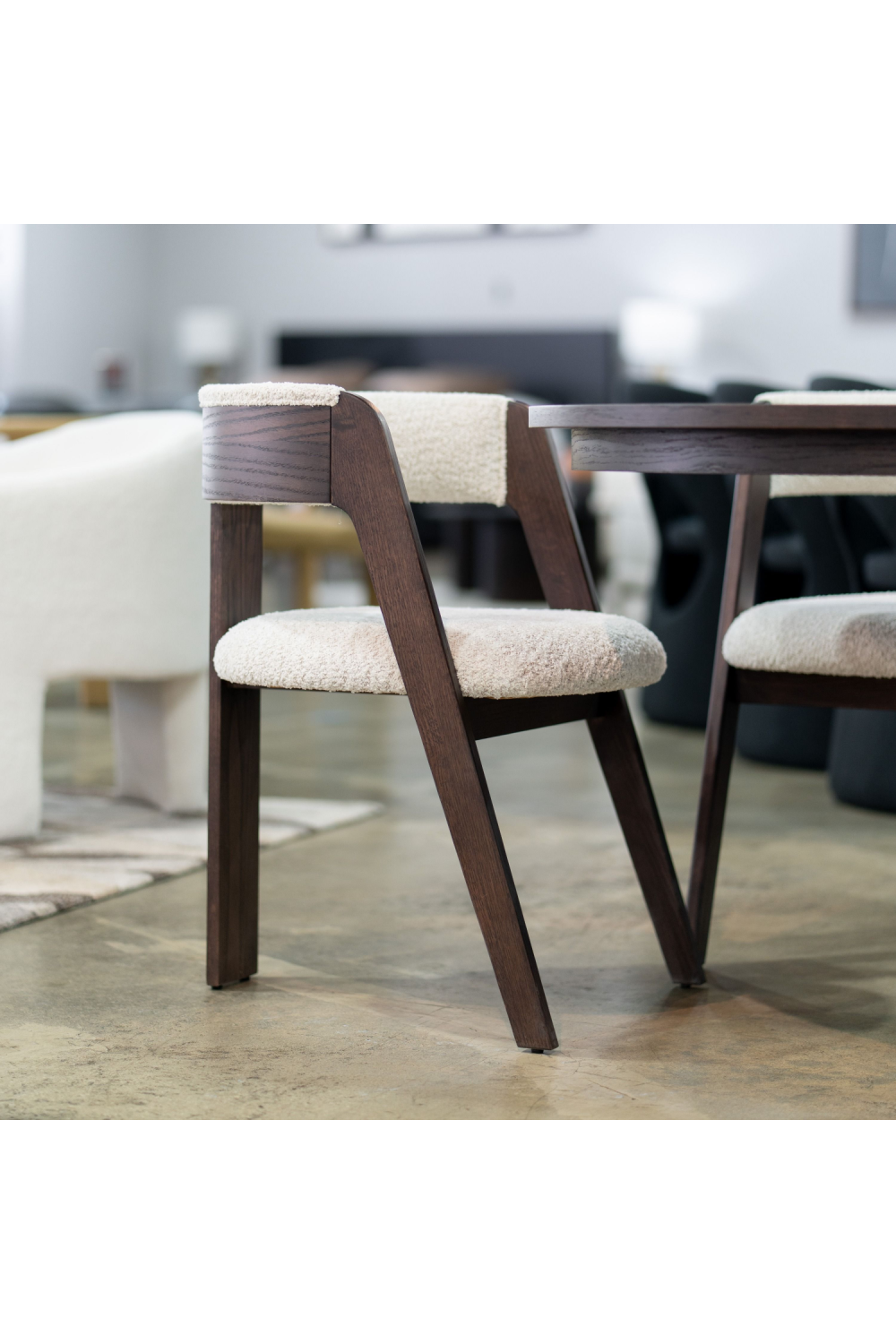 Wood Framed Curve Dining Chairs (2) | Oroa.com