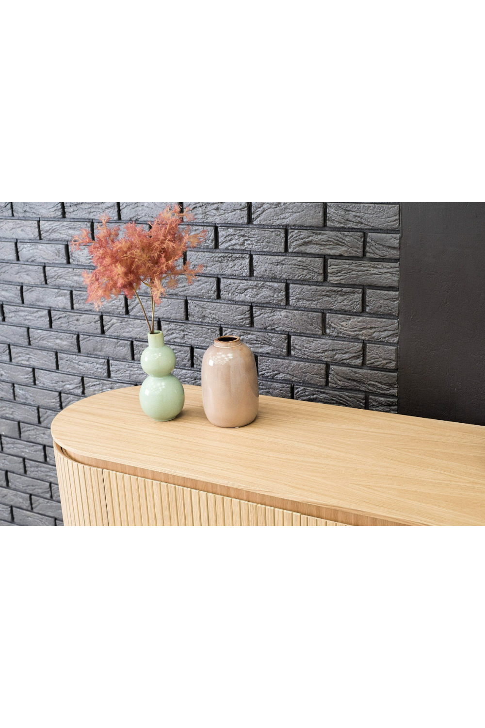 Oak 4-Door Oval Sideboard | Oroa.com