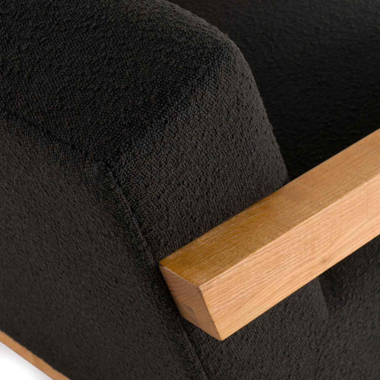Oak-Framed Upholstered Lounge Chair | Oroa.com