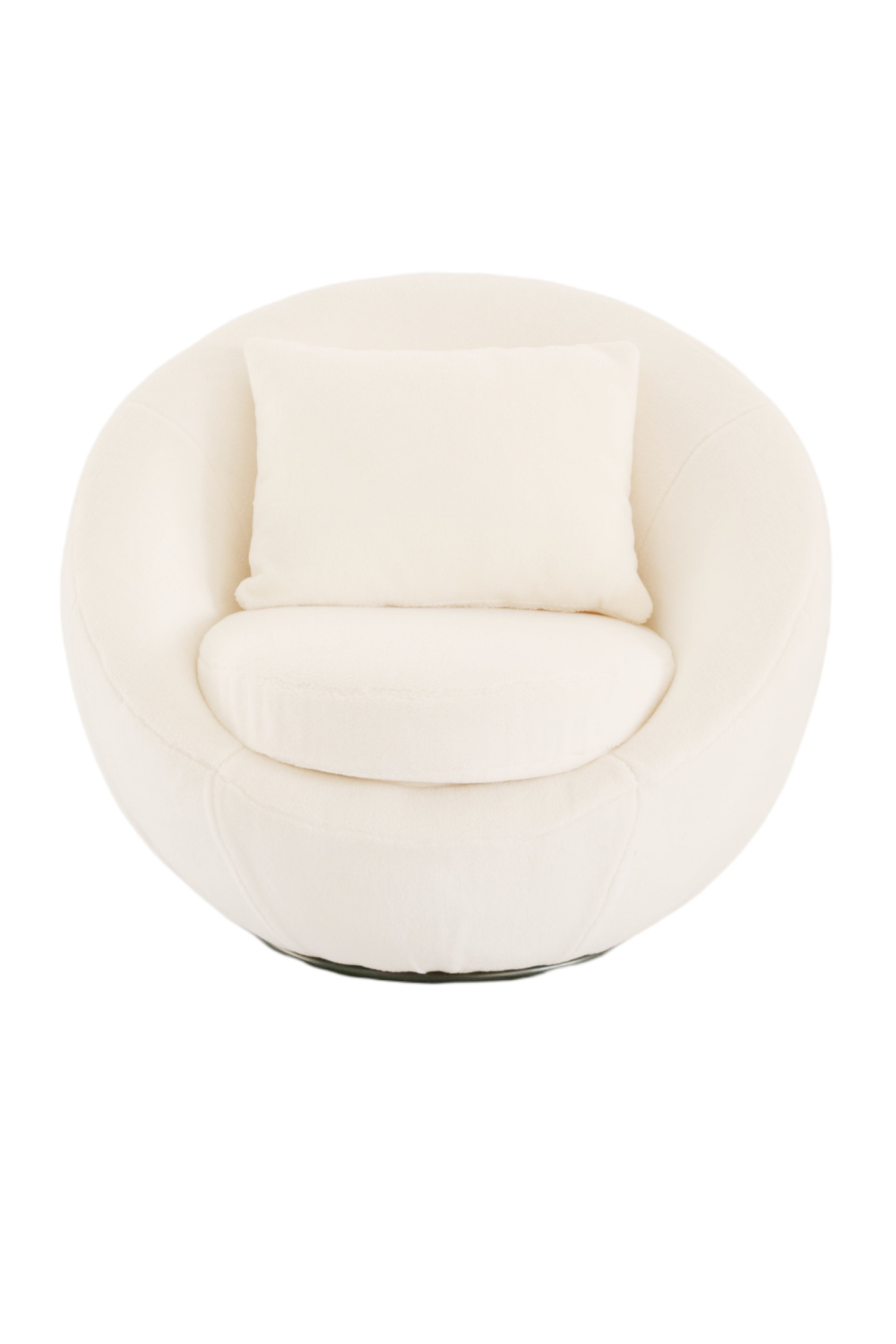 White Round Swivel Accent Chair | OROA Modern Gypsum | Oroa.com