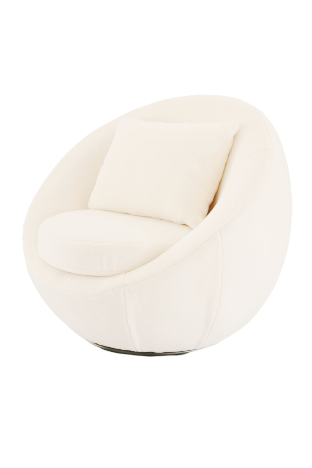 White Round Swivel Accent Chair | OROA Modern Gypsum | Oroa.com