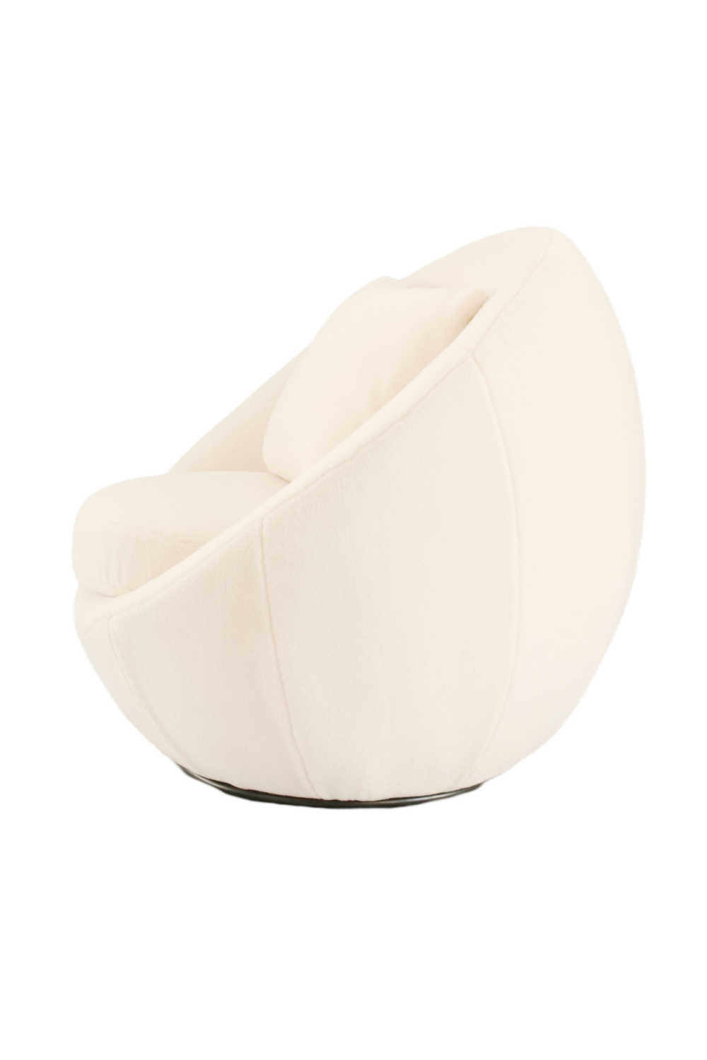 White Round Swivel Accent Chair | OROA Modern Gypsum | Oroa.com