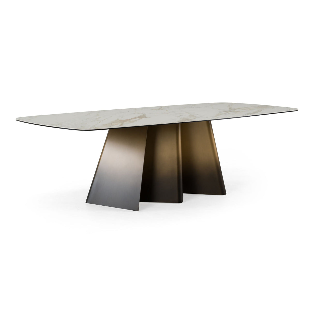 Modern European furniture - Brushed Bronze Dining Table - www.oroa.com | Oroa.com